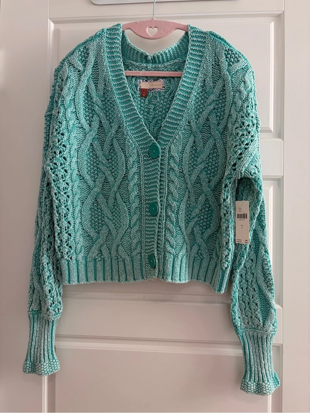Anthropologie Pilcro cable knit cardigan sweater NWT